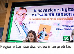 Regione Lombardia: video interpreti Lis per prenotazione visite
